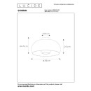Lucide 30186/38/30 SHARAN Deckeneinbauleuchte D380mm | 1xE27 - schwarz, Rauchglas