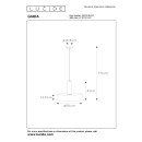 Lucide 30472/50/02 Pendelleuchte Giada 1x60W | E27