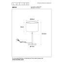 Lucide L455098138 Tischlampe MAYA  E27