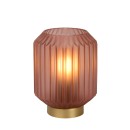 Lucide 45595/01/66 Tischlampe Sueno 1x40w | E14 - Rosa, Kabelschalter