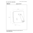 Lucide 77282/03/31 LED Wandlampe Oregon 1x3W | 3000K - mit Schalter