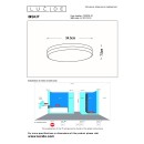Lucide L791113631 LED Deckenleuchte BISKIT  | 24W integrierte LED-Quelle | 1500lm | 2700K