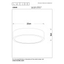Lucide L791852031 LED Deckenleuchte UNAR  | 12W integrierte LED-Quelle | 580lm | 2700K