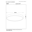 Lucide L791854031 LED Deckenleuchte UNAR  | 24W integrierte LED-Quelle | 1550lm | 2700K