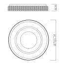 Globo 41290-52 LED-Deckenleuchte Lucky 1x52W | 2260lm | 2700-6000K - dimmbar, Fernbedienung, Nachtmodus, Memory-Funktion, weiß, schwarz, opal