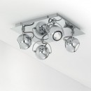 Ideal Lux 066813 Deckenleuchte 3x28W Lunare | GU10 - chrom