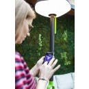 Lutec 6910802335 LED tragbare Außen Solarleuchte Poppy 1x8W | 3000K | IP54 - einzigartiges Design, Bluetooth-Lautsprecher