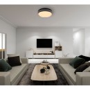 Globo 41759-24 LED-Deckenleuchte Manni 1x24W | 1100lm | 2700-6500K - Fernbedienung, dimmbar, Nachtmodus, Memory-Funktion, schwarz, bronze, weiß, opal