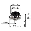 Globo 15548-3D Deckenleuchte MAXY  E27