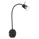 Globo 57310B Wandleuchte Milly 1x35W | GU10 - Schalter am Gehäuse, flexibler Arm, schwarz