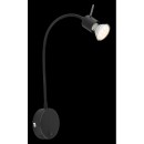 Globo 57310B Wandleuchte Milly 1x35W | GU10 - Schalter am Gehäuse, flexibler Arm, schwarz