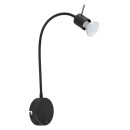 Globo 57310B Wandleuchte Milly 1x35W | GU10 - Schalter am Gehäuse, flexibler Arm, schwarz