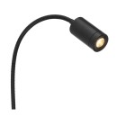 Globo 57311B LED-Wandleuchte Milly 1x3W | 180lm | 3000K - Schalter am Gehäuse, schwarz