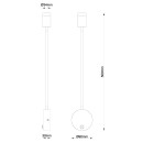 Globo 57311B LED-Wandleuchte Milly 1x3W | 180lm | 3000K - Schalter am Gehäuse, schwarz