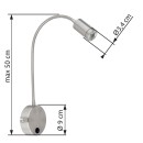 Globo 57311N LED-Wandleuchte Milly 1x3W | 180lm | 3000K - Schalter am Gehäuse, Nickel