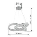Globo 67162-110CCT LED Pendelleuchte MUCKY  | 110W integrierte LED-Quelle | 9389lm | 2700-6500K