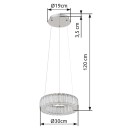 Globo 67162-30 LED Pendelleuchte MUCKY  | 30W integrierte LED-Quelle | 1920lm | 2700-6000K