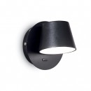 Ideal 167121 Lux LED Wand- und Spotleuchte Gim Nero 1x60W | 3000K - schwarz