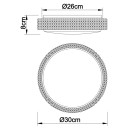 Globo 41749-12 LED-Deckenleuchte Ovi 1x12W | 890lm | 2700-4200-6500K - Schimmereffekt, dimmbar, weiß, opal