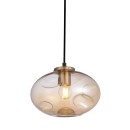 ITALUX PND-112038-1-BRO+AMB Hatella 1xE27 D220mm schwarz, kupfer, amber