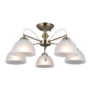 Italux 5906630854486 Deckenleuchte Moreti | 40W E27 | messing | opal