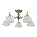 Italux 5906630854721 Deckenleuchte Fener | 40W E27 | messing | opal