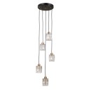 Italux PND-40813-5R-BK-HBR Pendelleuchte Torno E14