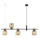 Italux PND-66892-4-BK-AMB Pendelleuchte Servio E14