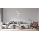 Italux 5906630854141 LED Pendelleuchte Corado | 12W integrierte LED-Quelle | 3000K | gold | klar