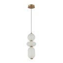 Italux 5906630854172 LED Pendelleuchte Nico | 15W integrierte LED-Quelle | 3000K | Seilleuchte | gold | schwarz | weiß