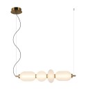 Italux 5906630854189 LED Pendelleuchte Nico | 18W integrierte LED-Quelle | 3000K | Seilleuchte | gold | schwarz | weiß