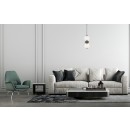 Italux PND-94921-2A-BK LED Pendelleuchte Balos | 10W integrierte LED-Quelle | 3000K | schwarz | grau | opal