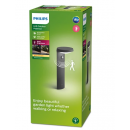 Philips 8719514476851 LED-Außenwandleuchte mit Bewegungssensor Tyla 1x9W | 820lm | 2700K | IP44 - anthrazit