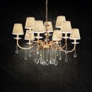 Ideal Lux 088105 Pendelleuchte 9x40W Pantheon Oro | E14 - gold