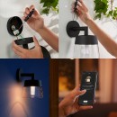 Philips Hue 17461/30/P7 LED Außenwandleuchte Attract 1x8W | RGB - White and Color Ambiance