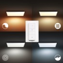 Philips Hue 32162/31/P6 LED Deckenpanel Aurelle 1x46,5W | 2200-6500K - Bluetooth-Fernbedienung