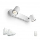 Philips Hue 34360/31/P7 Decken- und Spotleuchte Badleuchte Adore 2x5,5W | GU10 | 2200-6500K | IP44 - White Ambiance