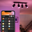 Philips Hue 50634/30/P7 Decken- und Spotleuchte Fugato 4x5,7W | GU10 | 2000-6500K | RGB - Bluetooth, White and Color Ambiance