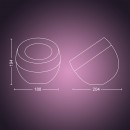 Philips Hue 8719514264564 LED Lampe Iris 4 Generation 1x8,1W | 2000-6500K - Bluetooth, White and Color Ambiance, kupfer, Limited Edition