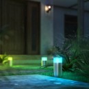 Philips Hue 8719514388499 Calla LED-Gartenpfahl 1x8W | 600lm | 2200-6500K | RGB - IP65, Edelstahl, Erweiterungseinheit ohne Stromquelle, White and Color Ambiance