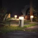 Philips Hue 8719514388499 Calla LED-Gartenpfahl 1x8W | 600lm | 2200-6500K | RGB - IP65, Edelstahl, Erweiterungseinheit ohne Stromquelle, White and Color Ambiance