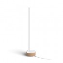 Philips Hue 8719514433465 Signe LED-Tischleuchte 55,3cm | 1x11,8W | 1040lm - weiß mit Holzdekor, Farbverlauf Weiß und Color Ambiance