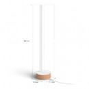 Philips Hue 8719514433465 Signe LED-Tischleuchte 55,3cm | 1x11,8W | 1040lm - weiß mit Holzdekor, Farbverlauf Weiß und Color Ambiance