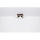 Globo 54017W-2 Pendel-Deckenstrahler Priska 2x60W | E27- schwarz, Holz