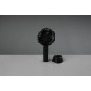 Trio R042-02 Windy Ventilator - 3 Geschwindigkeiten, USB, wiederaufladbar, Körperwechsel, schwarz