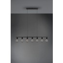Trio R30187032 Hängende Deckenleuchte Vannes 7x40w | E27 - Matt schwarz