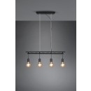 Trio R30644002 Hängende Deckenleuchte Ladder 4x10w | E27 - einstellbare Höhe, Holz, schwarz