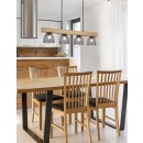 Trio R3070406 Deckenleuchte Cestino 4x28W | E14 - Antiknickel, Holz