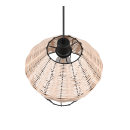 Trio R31261936 Pendelleuchte Borka 1x40W | E27 - schwarz, natürlich