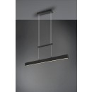 Trio R32043132 LED Hängende Deckenleuchte Paros 1x21w + 55w | SMD | 3000lm + 1500lm | 3000K - Ober- und Unterbeleuchtung, 3-Phasen-Dimmen, einstellbare Höhe, mattschwarz